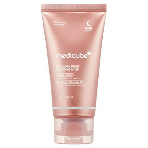 medicube Collagen Overnight Wrapping Peel Off Facial Mask Pack - Elasticity & Hydration Care, Reduces Sagging & Dullness - Hydrolyzed Collagen For Glowing Skin - Korean Skin Care, 2.53 fl.oz
